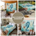 thumbnail image 6 of Sea Seahorse Coastal Tapestry for Bedroom Wall Hanging Tapestry,Turquoise Nautical Summer Coral Vintage Ceiling Backdrop Tapestries Poster Blanket Wall Decor for Teens Room Living Room Dorm 59" x 79", 6 of 8