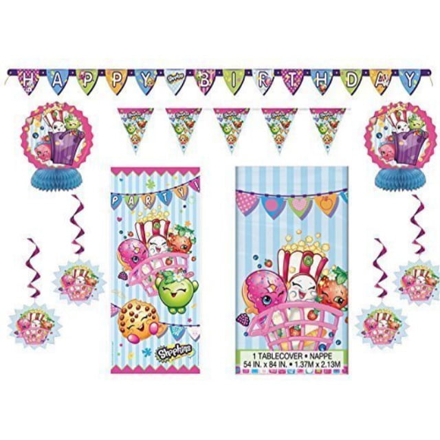 Tablecover by design wewr Party Door Poster Banner Shopkins Party Pack ~ Decoration Kit 