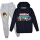thumbnail image 3 of juego de dibujos animados moda tendencia traje para niños y niñas Sudadera con capucha pantalones casuales niños regalos de cumpleaños, 3 of 4