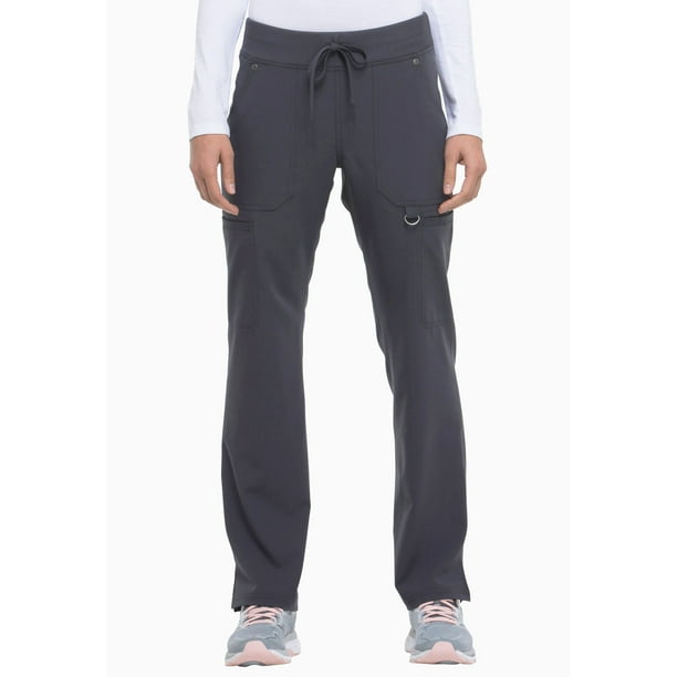 Dickies Xtreme Stretch Scrubs Pant for Women Mid Rise Rib Knit