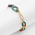thumbnail image 2 of Pulsera de estilo bohemio para mujer, de nicho, de moda, sencilla, de acrílico, con plumas, de acero y titanio., 2 of 6