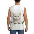 thumbnail image 4 of Fotbe Cute Kittens And Puppy Men's Camiseta sin Mangas Estampada para Hombres, Playera Casual para Gimnasio, Entrenamiento, Playa-XX-Large, 4 of 7