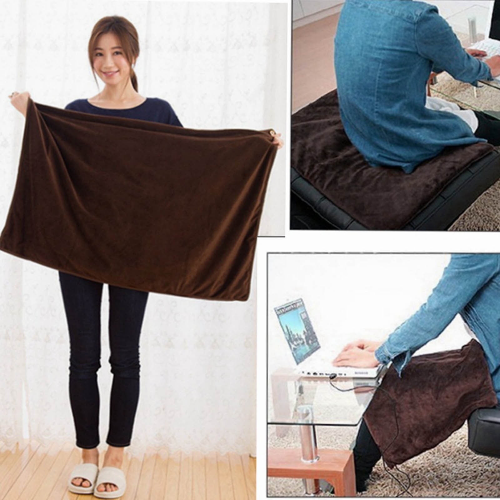 Electric Warm Blanket,Adjustable Temperature Heated Blanket, Washable, Fast Heating Blanket, Fast Heating Blanket for Home Office Use