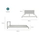 thumbnail image 5 of Base de cama Natural Tejida con Cabecera Individual Nooz, 5 of 6