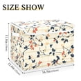 thumbnail image 5 of Yayeee Collapsible Cube Storage Bin with Lid Fabric Closet Decorative Basket with Handles, Beige Leaves Plaid, 5 of 7