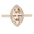 thumbnail image 7 of Halo Engagement Ring for Women - 2.38ct Simulated Champagne Diamond in 14K Yellow Gold Promise Ring, 7 of 7