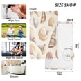 thumbnail image 6 of Yayeee 100% Cotton Hand Towels for Bathroom 16" x 28" Soft Absorbent Kitchen Towel, Beige Watercolor Seashells, 6 of 7