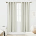 thumbnail image 4 of Deconovo Total Blackout Linen Textured Curtain 72 inch Long Pack of 2, Thermal Insulated Grommet Window Drapes for Living Room(Cream, 52 x 72 inch, 2 Panels), 4 of 11