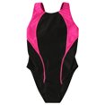 thumbnail image 3 of YunPes Summer Toddler Swimsuit Girls' Athletic Training Swimsuit - UPF 50+ Raceback One-Piece with Compression Shorts 5-12Y, 3 of 9