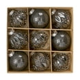 thumbnail image 1 of Adornos navideños de bolas Macarena 8 cm para colgar en el árbol de Navidad Negro, 1 of 8