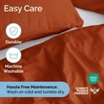 thumbnail image 7 of CGK Linens 3-Piece Premium Duvet Cover Set - Queen Size Soft Comforter Cover With Zipper & Matching Pillowcases, Terracotta, 7 of 7