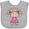 thumbnail image 3 of Inktastic My Grammie Loves Me Girls Baby Bib, 3 of 4