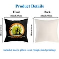 thumbnail image 3 of Halloween Pillows, Halloween Decoration Witch Dachshunds Bats Moon Pillow Insert, 18X18, 3 of 5
