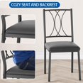 thumbnail image 4 of 3-Piece Dining Table Set for 2, Square Wooden Kitchen Table with Chairs, Compact Dining Set for Apartments, Studios, and Small Areas, 4 of 7