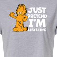 thumbnail image 3 of Garfield - Pretend Im Listening - Juniors Cropped Cotton Blend T-Shirt, 3 of 5