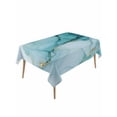 thumbnail image 2 of Marble Teal Tablecloth Rectangle Table Cloths 54x108, Waterproof Tablecloth Outdoor Table Cloth, Golden Ink Painting Abstract Modern Washable Table Cover for Kitchen Dinning Party, 2 of 8