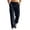 Black, variant on Men Drawstring Elastic High Waist Dual Drawstring Flap Cargo Adjustable Hem Wide Leg Woven Pants Multi Storage Pockets Quick Dry Outdoor Travel Work Trousers XXXL