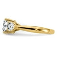 thumbnail image 4 of 14k Yellow Gold Three Stone Engagement Ring Moissanite Size 7.5 (1.42 cttw.), 4 of 8