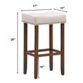 thumbnail image 4 of Giantex 29 Inch Backless Counter Height Stools, Upholstered Counter Saddle Chairs w/Thick Cushion & Solid Wood Legs (Beige,2), 4 of 8