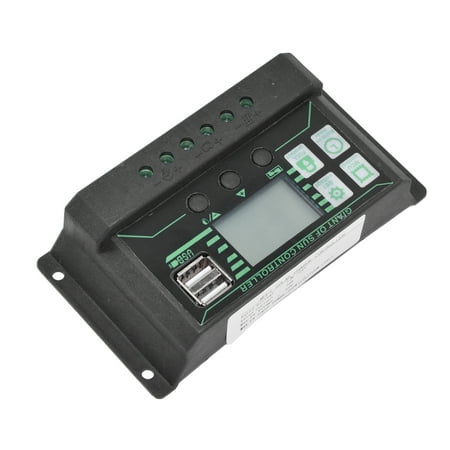 

Amonsee Solar Charge Discharge Controller LCD Display PWM Dual USB Photovoltaic MPPT Solar Panel Regulator Solar Controller Solar Charge Controller
