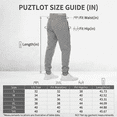 thumbnail image 5 of PUZTLOY Men's Sweatpants Joggers with Zipper Pockets Lightweight Elastic Waist Athletic Workout Gym Running Sweat Pants, 5 of 8