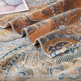 thumbnail image 3 of 100% Cotton Boho Paisley Throw Blanket for Home Decor – Classic Farmhouse Quilt Bedding, Muslin Throw Blankets for Adults, Vintage Woven Decorative Blanket for Couch, Bed Layering Use, 60"x80", 3 of 4