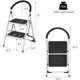 thumbnail image 3 of Escalera plegable COSTWAY con pedal antideslizante, capacidad de 150 kg, 3 of 9