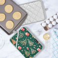 thumbnail image 5 of Yayeee Pot Holders Kitchen Heat Resistant with Pocket 7"x9.8" Cotton Oven Cooking Hot Pads, Green Christmas Gingerbread, 5 of 7