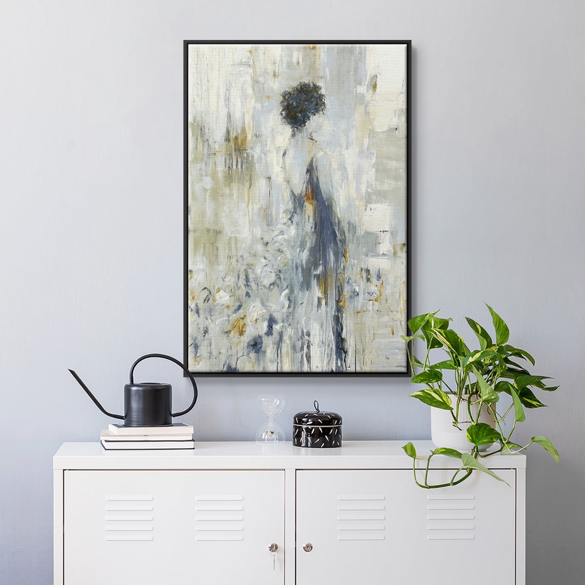Fond Reflections Framed Premium Gallery Wrapped Canvas - Ready to Hang - 17 x 25 - Black Floating Frame