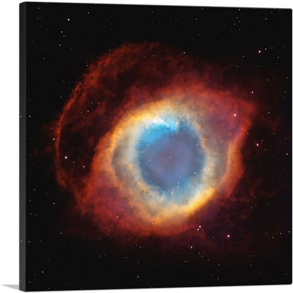 ARTCANVAS Hubble Telescope Helix Nebula Ring Eye of God Canvas Art Print - Size: 18" x 18" (0.75" Deep)
