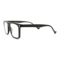 thumbnail image 3 of Stylish Classy Squared Rectangle Horn Rim Plastic Fashion Reading Glasses All Brown +2.50, 3 of 4