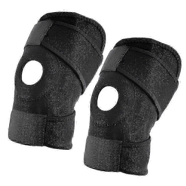 2PCS Knee Brace Support Sleeve Adjustable Patella Stabilizer Protector Nylon Wrap for Arthritis Meniscus Tear Running Basketball