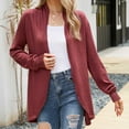thumbnail image 6 of CHGBMOK Women's Long Sleeve Open Front Cardigan Casual Knitted Sweater Warm Jacket, 6 of 6