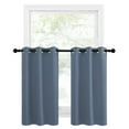 thumbnail image 2 of NICETOWN Short Blackout Curtains for Bathroom, Light Blocking Thermal Insulated Curtains Privacy Grommet Window Treatment, 42"x30", Stone Blue, 2 Panels, 2 of 7