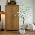 thumbnail image 3 of Nearly Natural Deluxe Cherry Blossom Artificial Potted Tree - 6' - White, 3 of 7