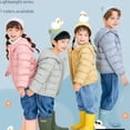 thumbnail image 3 of Chaqueta de plumón ligera para niños Ropa de invierno para niños Nueva chaqueta corta de plumón de pato blanco con capucha para niños y niñas, 3 of 6