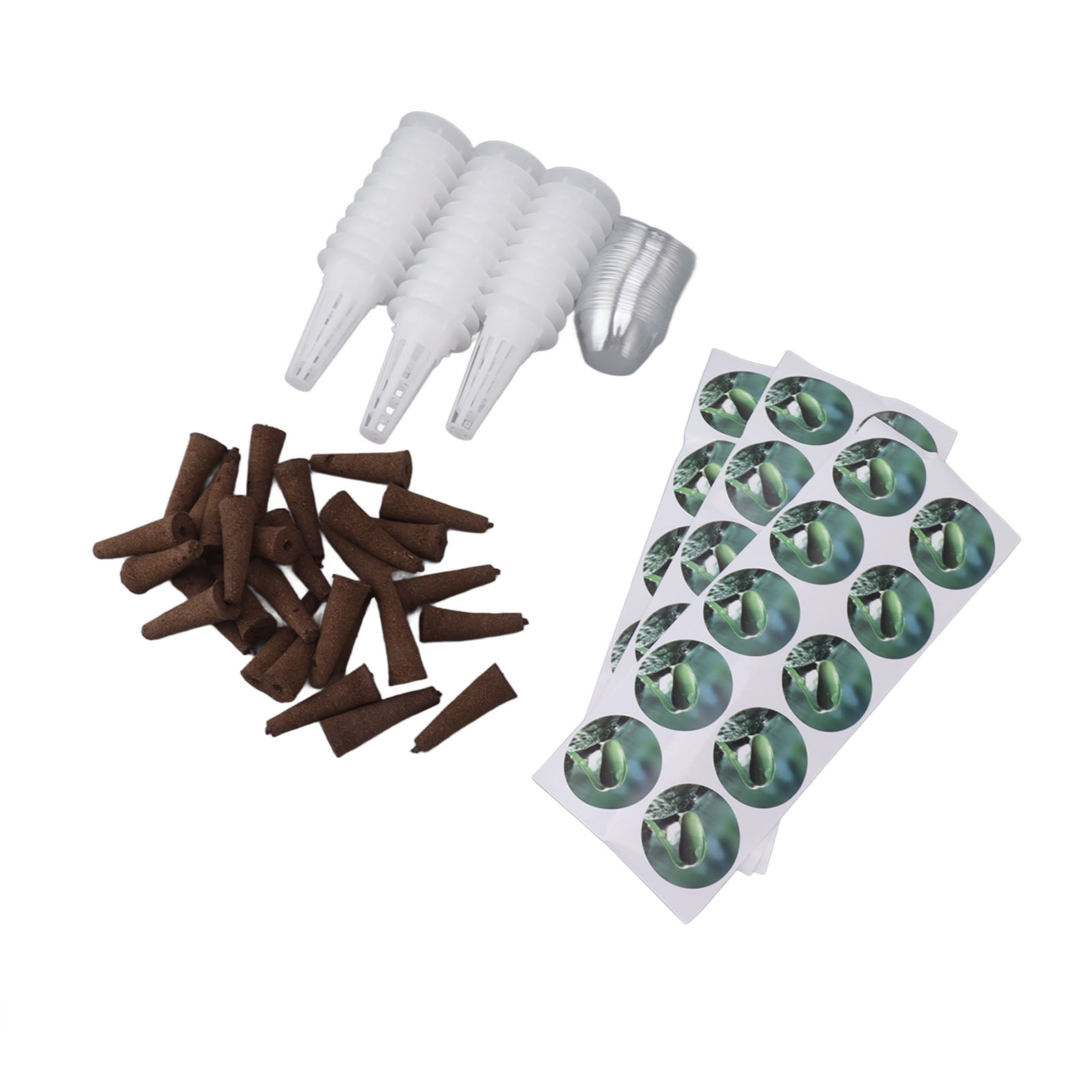 Xirurus 30 Set Plant Seed Starter Pods Kit with Seed Grow Baskets, Sponges, and Stickers, Hydroponic Growing Kit for Indoor Gardening, Tomatoes and Herbs (10.2 x 5.5 x 2.4 inches / 26 x 14 x 6 cm)