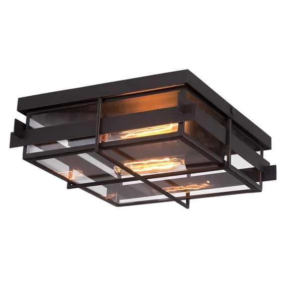 28055-013 Eurofase Lighting Muller - 2 Light Flush Mount - 14 Inches Wide By 5 Inches High