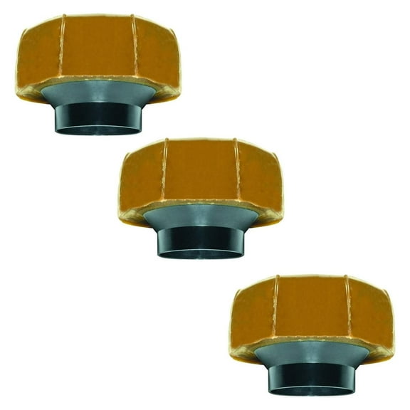 7513 Extra Thick Wax Toilet Bowl Gasket with Flange, for 3-Inch and 4-Inch Waste Lines - 3 PACK