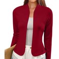 thumbnail image 4 of BEFOKA Blouses Jackets for Women Open Front Blazer Jackets 2025 Solid Color Blazers Long Sleeve Tops for Women Casual Outfits Office Work Suit Slim Fits for S-2X, 4 of 9