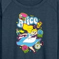 thumbnail image 3 of Disney - Alice in Wonderland - Alice Stickers - Women's Lightweight French Terry Long Sleeve Shirt, 3 of 5