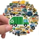 thumbnail image 2 of 50 Pcs Engineering Vehicle Stickers,Transportation Vehicle Stickers for Boys, Vinyl Waterproof Stickers for Book Luggage Phone Skateboard Laptop, 2 of 4