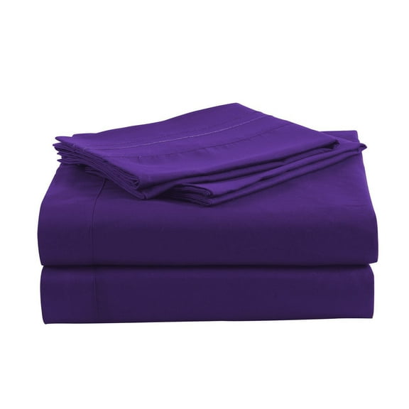 Empire Paintbal 4-Piece Purple Polyester Bed Sheet Set, Twin - Deep Pocket