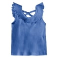 thumbnail image 3 of Djtdsds Toddler Girls Ruffle Tank Top Back Ribbed Sleeveless Shirt Size:1-2 Years, 3 of 5
