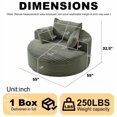 thumbnail image 5 of Sofa individual de algodón de seda 55'L, sin necesidad de ensamblaje, silla moderna y acogedora para salón, dormitorio, sala de estar y sala de proyección (no es una silla giratoria)., 5 of 5