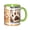 Green, variant on Old Wooden Board Vintage Colorful Coffee Mug Fun Custom Ceramic Mugs 11oz Black