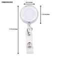 thumbnail image 3 of MUKA 50 Pcs Translucent Retractable Badge Reels with Vertical Style ID Card Badge Holders Sets, 3 of 8
