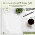thumbnail image 4 of Levenger Circa Annotation 1/4 Inch Ruled Discbound Paper Refill, Disc Notebook and Planner Inserts, 300 sheets, Junior, 4 of 4
