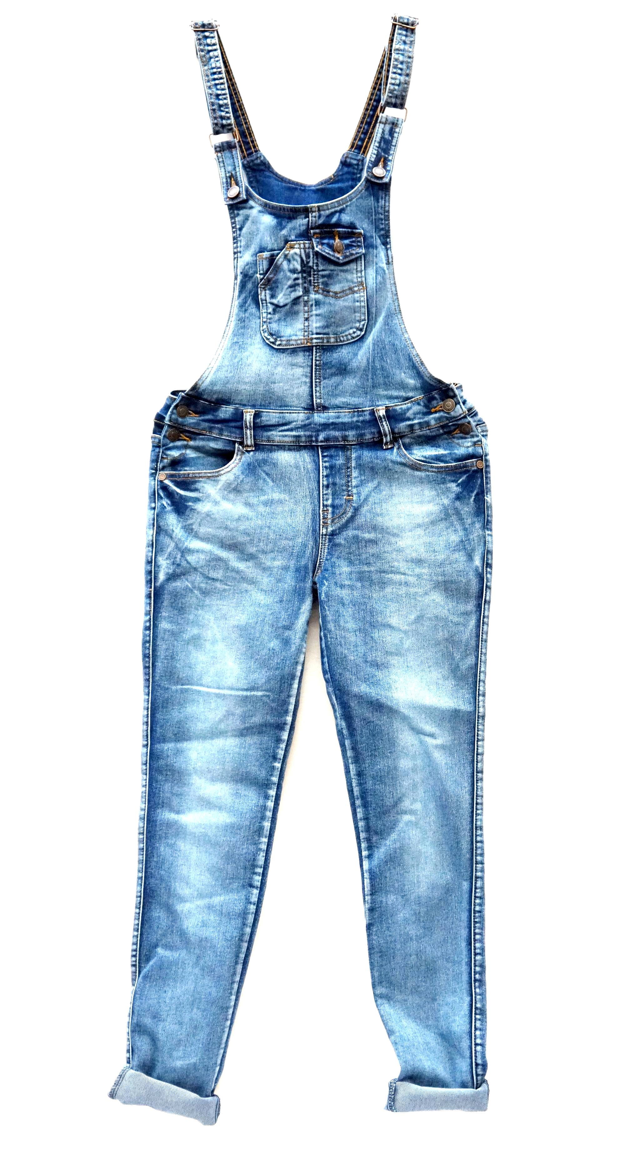 Jack David Jack David Women's Stretch Premium Blue Tiedye Overalls