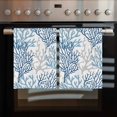thumbnail image 2 of Navy Blue Coral Coastal Kitchen Towels Set of 2, Water Absorbent Dish Towel, Summer Beach Seaside Nautical Decorative Hand Towels - Quick Drying Cloth for Cooking Baking, 18x28 Inch, 2 of 8